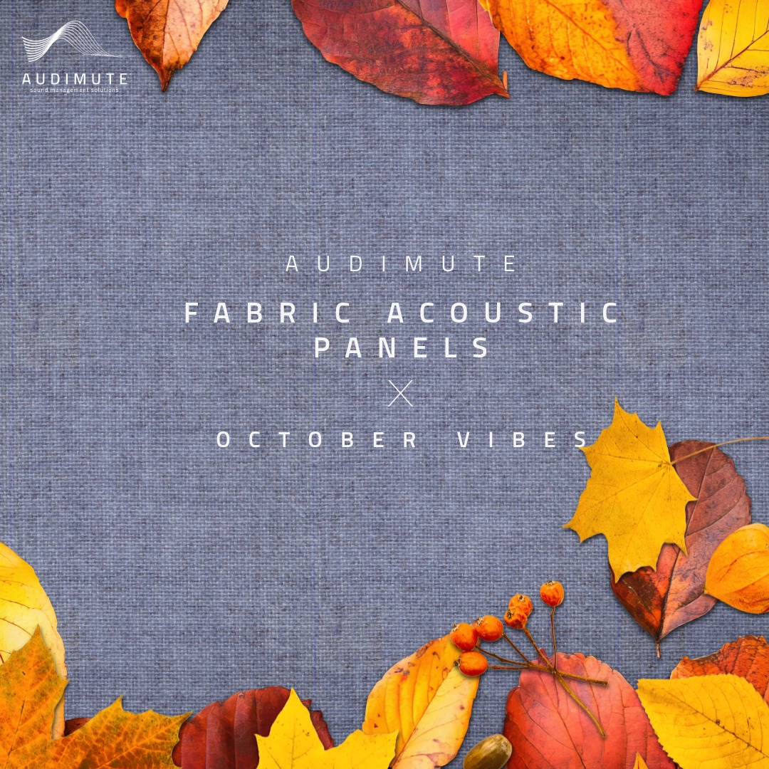 Sound-absorbing acoustic panels in different colors and textures