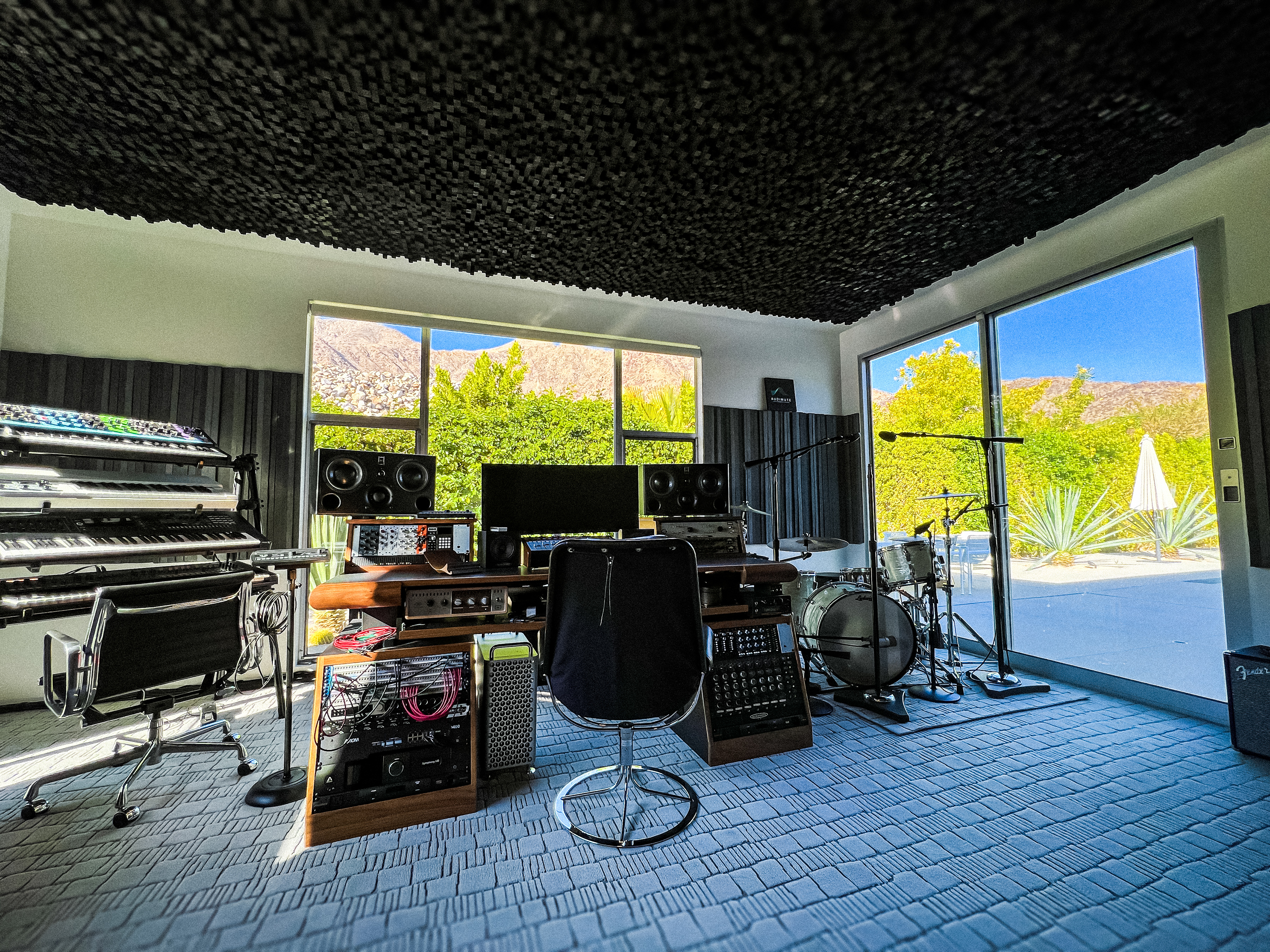 Chris Chaney Studio with Audimute Acoustic Products