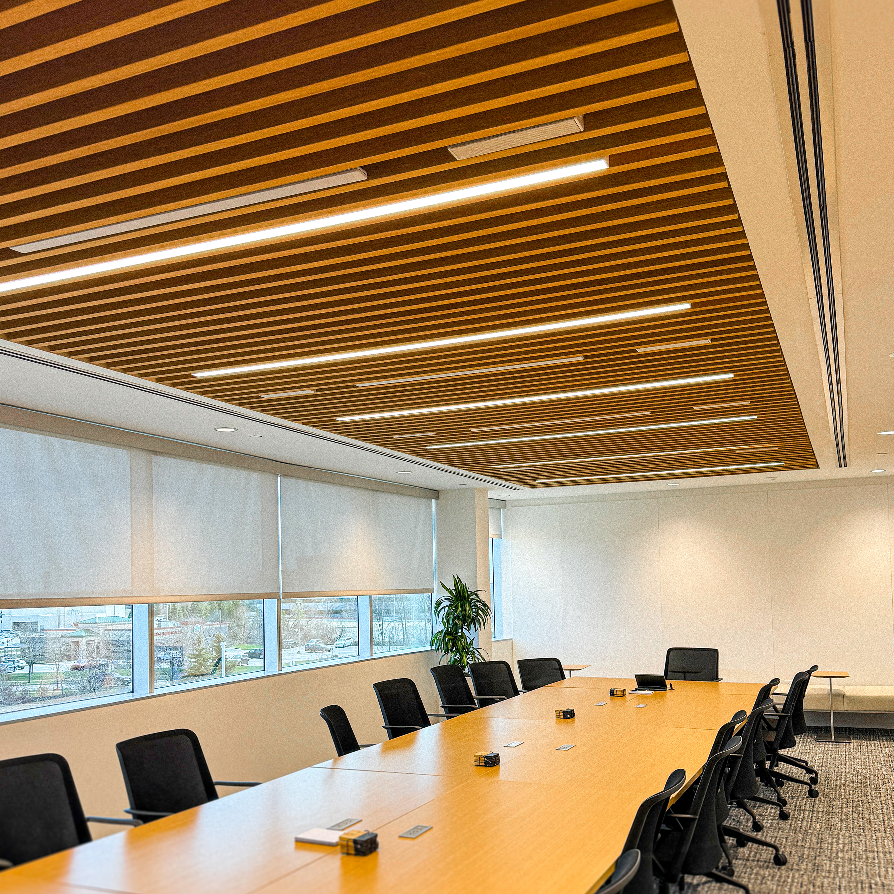 AcoustiWood Beams in Conference Room